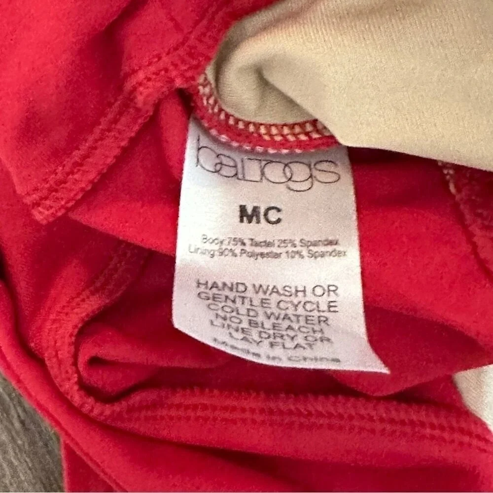 CM Baltogs red briefs and theatricals purple crop top child M dance dancewear